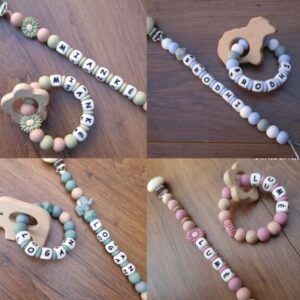 Personalised Dummyclip and Teether Combo